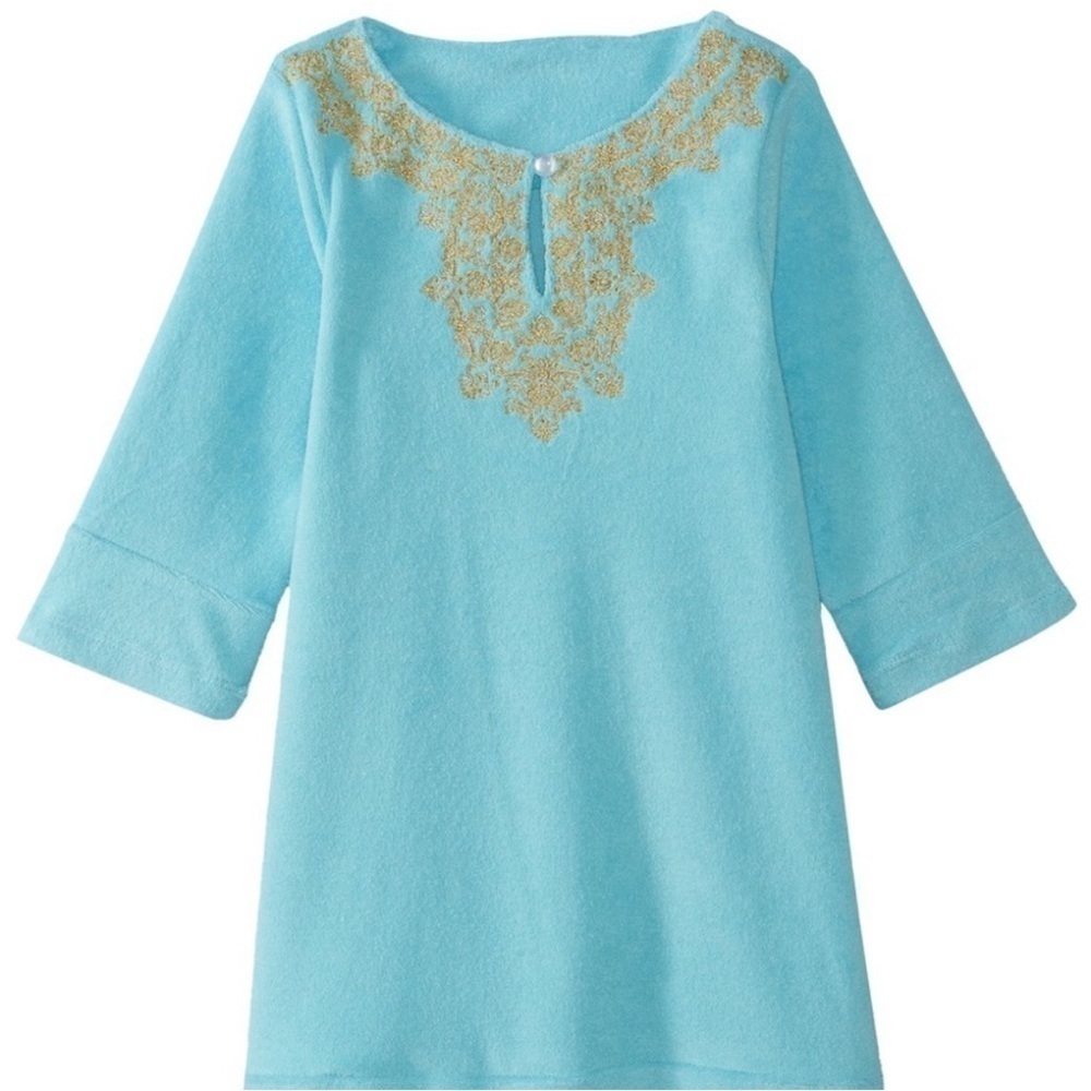 Cabana Life Girls' Blue Hidden Cove Cover Up Size 6-12 Months